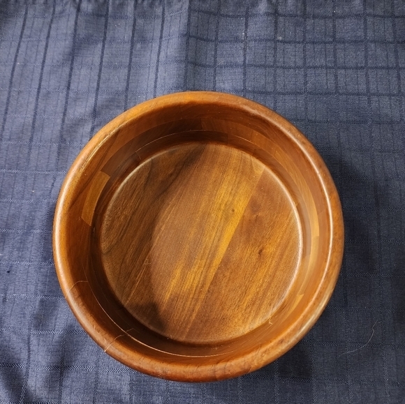 Ozark Walnutware Wooden Salad Serving Bowl With Fork And Flat‎ Serving Spoon - Picture 6 of 8